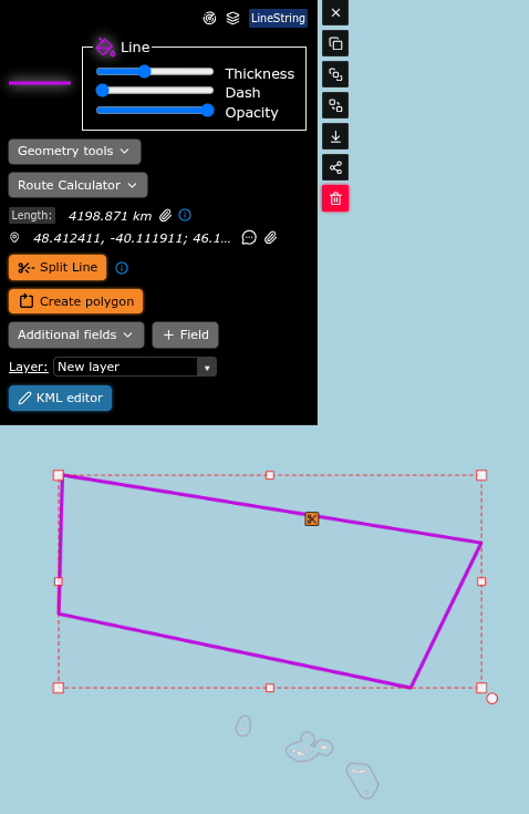 kmzmap's tweet image. UI update on kmzmap.com

The Transform button has been removed from the menu. Transformation (move, rotate, reshape) is now always available when the Feature Editor is open.

#KMZ #GIS #mapping
