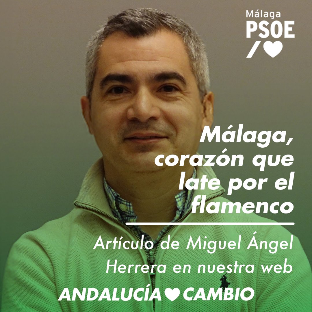 PSOEmalaga's tweet photo. 💚💃🕺 Hoy celebramos un flamenco vivo y universal respetando su identidad, memoria y legado.

✊🌹 Cuando se cumplen 15 años de este Patrimonio Cultural Inmaterial de la @UNESCO_es, @MAHerreraGut reivindica sus raíces y futuro en su último artículo: https://t.co/CzTM7PcVsy https://t.co/g1OkVgsctQ