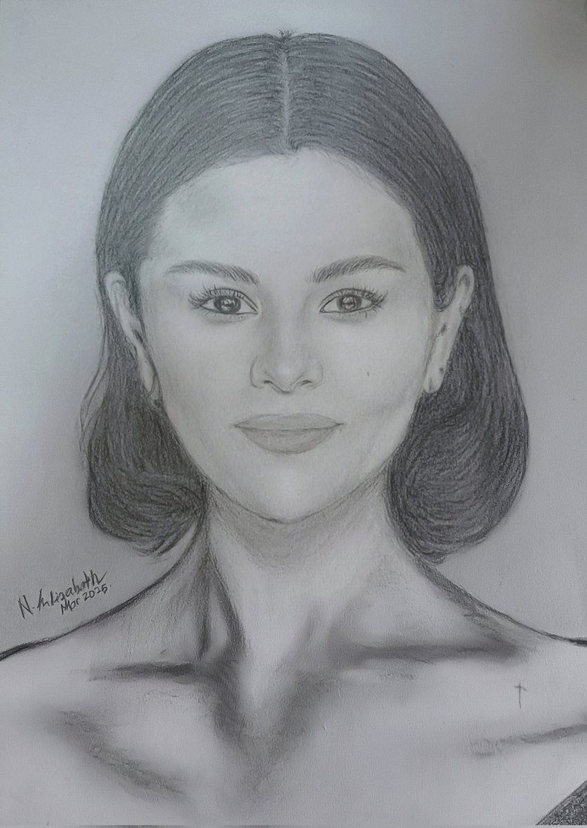Selena Gomez 🖤🖋️ 
#portraitdrawing #pencildrawing #staedtler #artist #elizabethnagentart