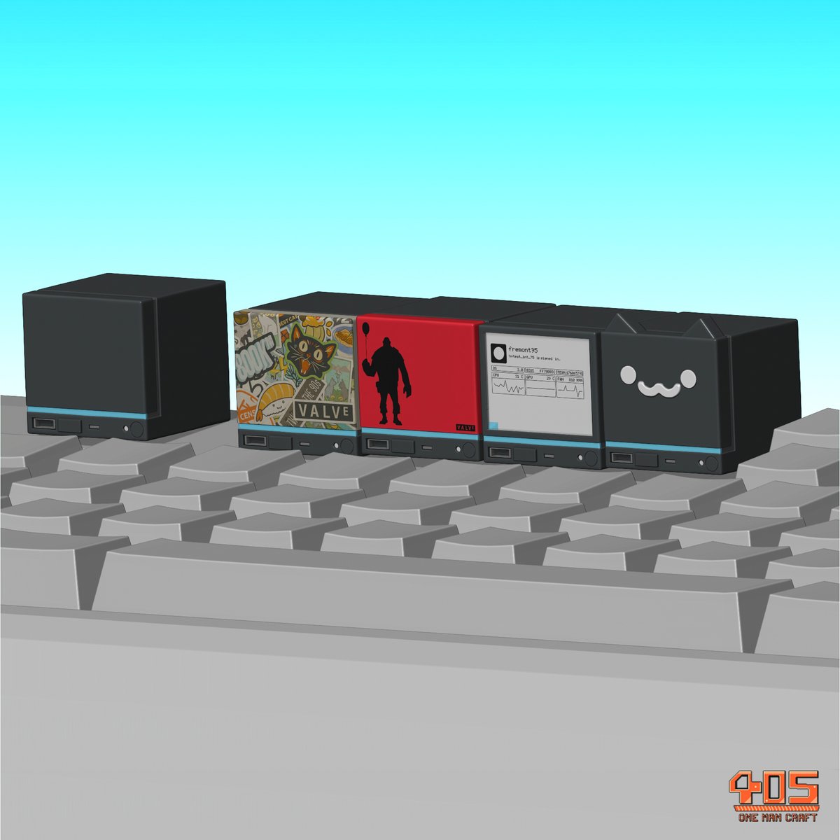 405onemancraft's tweet image. STEAM MACHINE KEYCAP  🎮

Vavle just announced their new console, and i rly like the design. So i tried making it to keycap with a swappable cover. 

#steammachine #zbrush #keycap