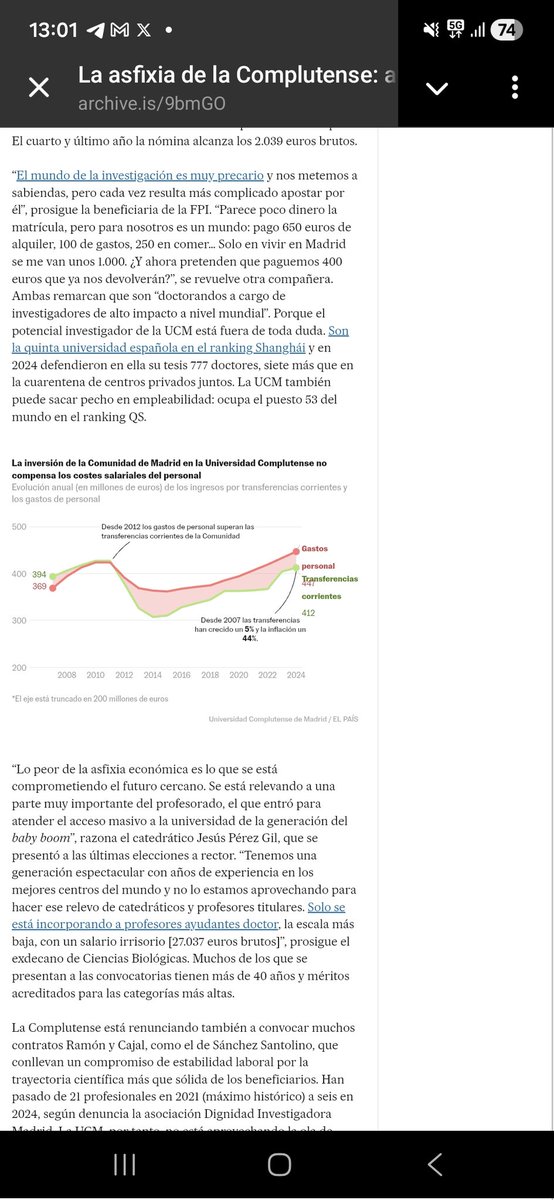 Hay que tener cuajo  y ejercer la política como un gañán, para decir que las unis públicas están perfectamente financiadas  y que se quejan por ideología  cuando 6 Rectores  y 26 decanos te están diciendo que NO.