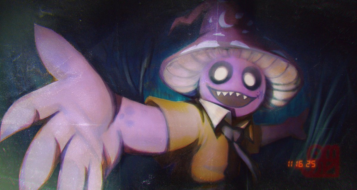 uoudima's tweet image. Art trade with Roach from peak discord 🍄🪄

#peakgame #peakfanart