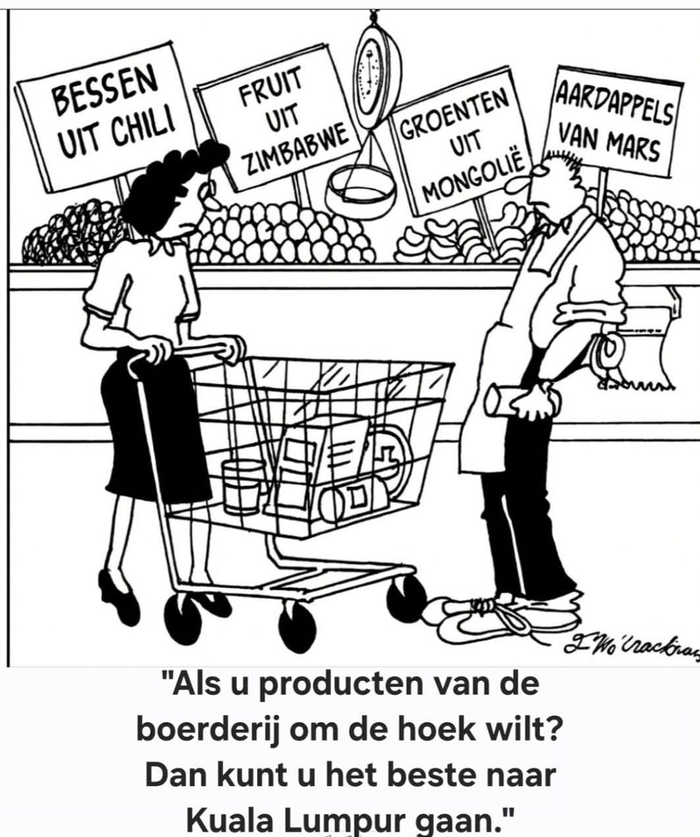 En dan hoor je weer zo'n "deskundige" ergens preken.
Op de tv.
Of gewoon ergens op een feestje.
"Maar de boeren produceren hier in Nederland toch hoofdzakelijk voor de export!"

Zucht.
Ze weten niet beter.
Praten elkaar een beetje na.
Dom geboren en op dit gebied niets wijzer