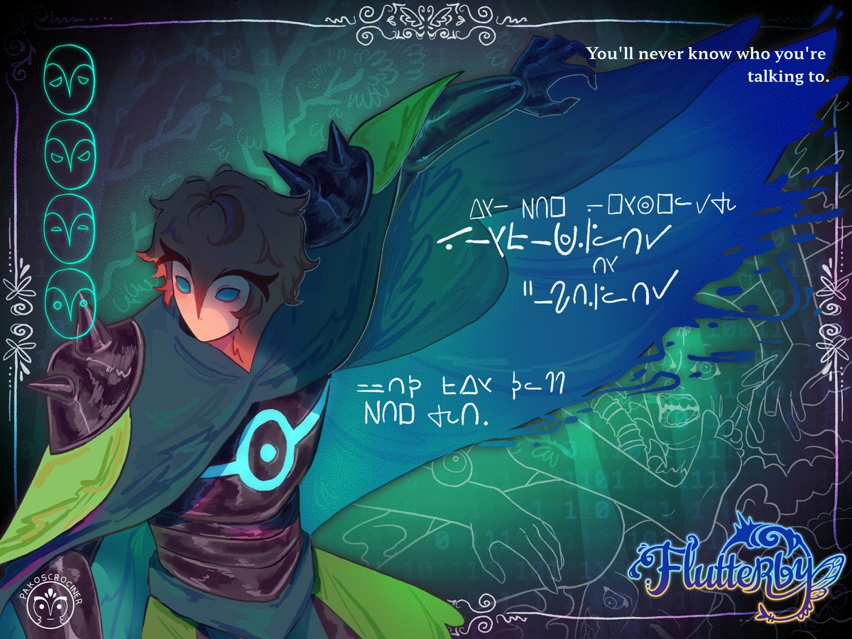 's tweet image. You&apos;ll Never Know Who You&apos;re Talking To
 #Flutterby #illustration #art