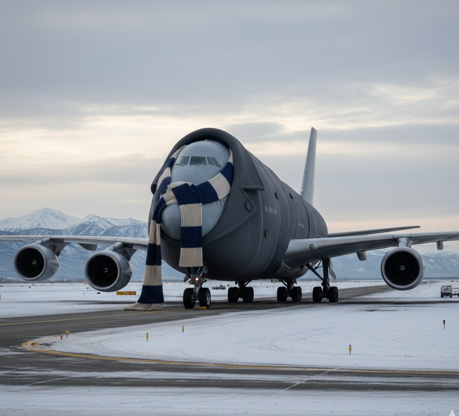 La semana que viene va a hacer mucho frío por eso les vamos a poner un abriguito a nuestros aviones.