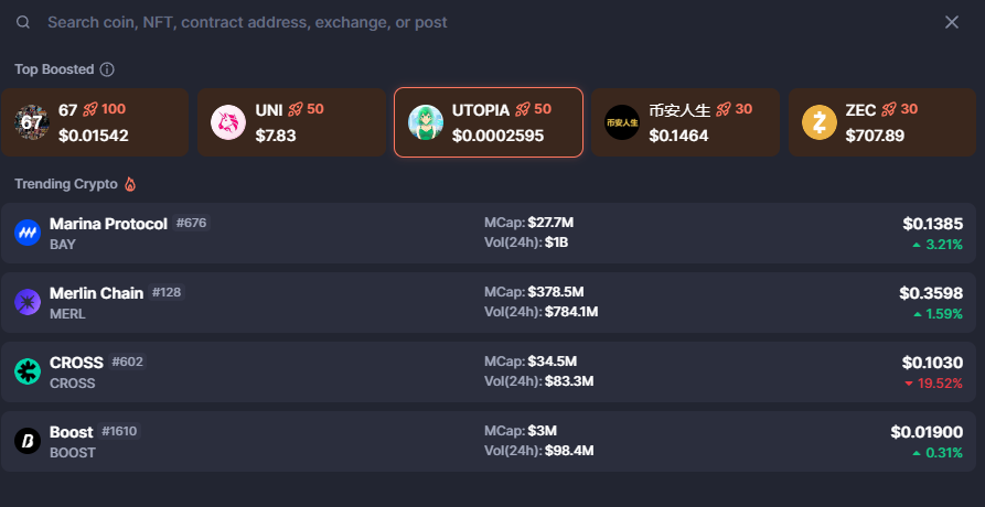 $UTOPIA is now boosted with 50x on <a href="/CoinMarketCap/">CoinMarketCap</a> 🌴

Dips are made to be eaten. This week we will eat all dips, build more, and smash ATH. Utopia deserves millions in MC. Ready to prove it! 

#Utopia #CoinMarketCap #ATH