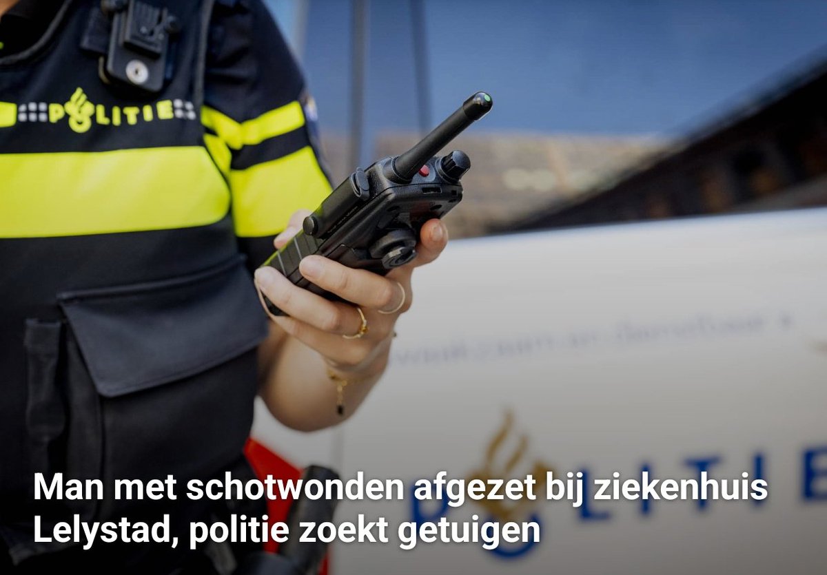 Een 21-jarige man uit Spanje is zaterdagavond laat afgezet bij een ziekenhuis in #Lelystad. Daar bleek de man schotwonden te hebben. De #politie wil weten hoe hij gewond is geraakt en is op zoek naar getuigen.
 nu.nl/binnenland/637…