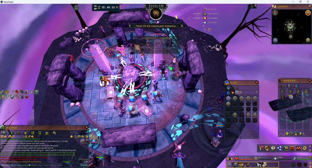 Miguel92398's tweet photo. Guess what? 5th skill ever reached to 99 in this DXP!
I'm glad that Runecrafting got buffed.
#Runescape #Runecrafting #Skillcape https://t.co/vDIvH7AWtG
