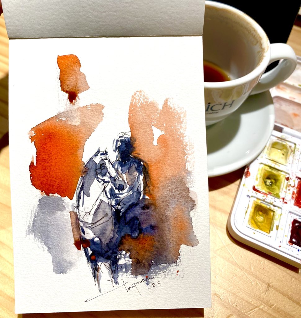 LukmanAhmadArt's tweet photo. فارس الخيبة الأبديّة -6
Siwarê têkçûna bêhempa -6
Barcelona Diaries - No, 32
November 16, 2025
#barcelona
#watercolorpainting #watercolor #art #artist #artwork #catalunya #catalũna #catalonia #siwar #knight https://t.co/2ZEi3XScH4