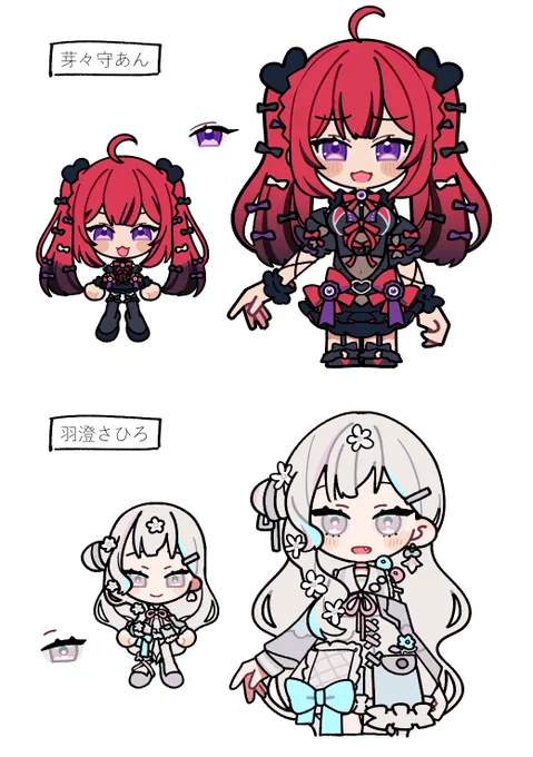 アニメーションのために作成した作画資料です (掲載許可済み)