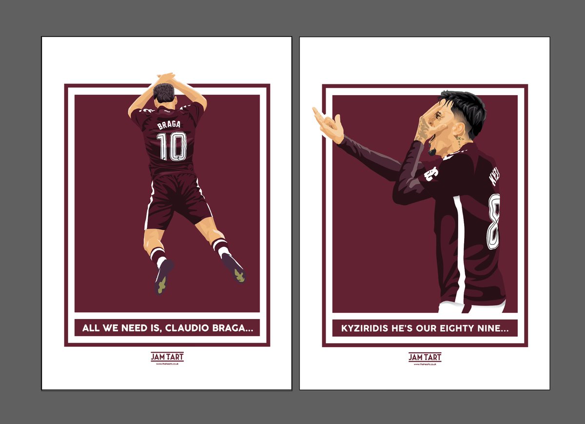 Jam_Tarts's tweet image. Braga prints now low in stock!! thehearts.co.uk