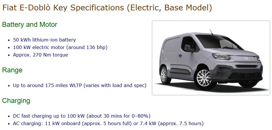 4x4SUVCars's tweet image. All-Electric Fiat #Doblò #Van

As the latest #Fiat E-Doblo enters the increasingly busy small electric van segment, it needs to offer dependable practicality, sensible running costs, and enough electric range to make daily urban work painless.

Review:

kent4x4offroading.co.uk/vans/electric/…