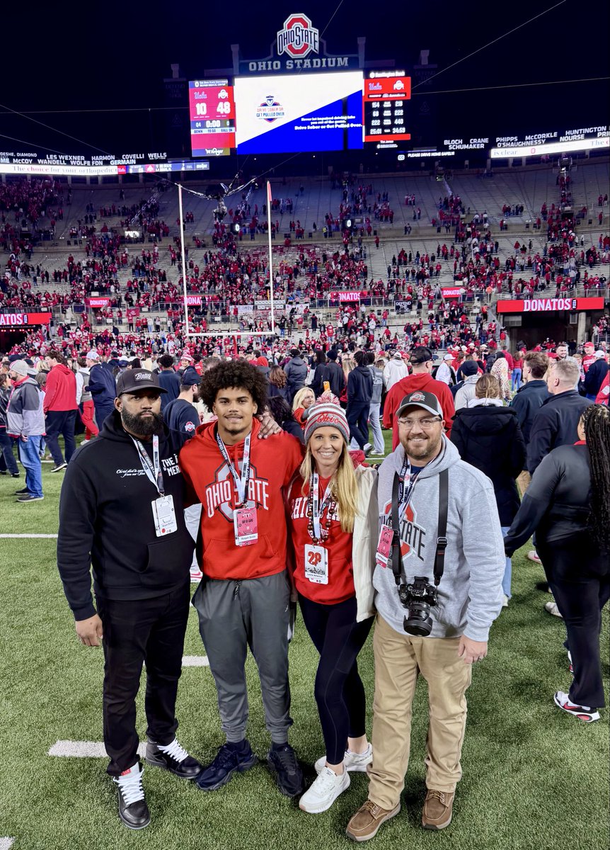 Thank you <a href="/OhioStateFB/">Ohio State Football</a> for having me out at the game vs UCLA! The energy in the Shoe was unreal. 🔥🏈 Grateful for the experience! #GoBucks

<a href="/CoachDDudley/">Dallas Dudley</a> 
<a href="/ryandaytime/">Ryan Day</a> 
<a href="/CoachMcGrath22/">Sam McGrath</a>
<a href="/Birm/">Jeremy Birmingham</a> 
<a href="/Coach_Hill2/">Malcolm Hill</a> 
<a href="/CoachCD20/">Coach Devereaux</a> 
<a href="/CoachSilvas/">Coach Silvas M.S</a> 
<a href="/FACEONETRAINING/">LARRY WEATHERS COBs💥👈</a>