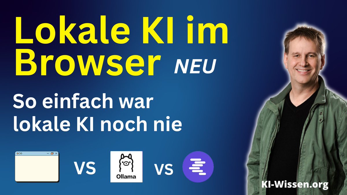 Neues Video: So nutzt du KI komplett lokal im Browser — ganz ohne #Ollama &amp; Co.
Modelle laufen im Browser-Cache, alle Daten bleiben auf deinem Rechner. Ich zeige Setup, Modell-Management, Live-Demos &amp; wie du eigene System-Prompts erstellst. 🔒⚡ youtu.be/CYlGZP2SMXc