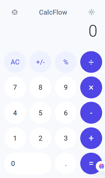 mariyam_babbar's tweet image. @CodeAlpha_CA 
Meet CalcFlow – a modern calculator paired with Nexa, a smart AI agent. Built entirely with HTML, CSS &amp;amp; JavaScript, it’s fully responsive, has voice input, typing animations, and a sun/moon theme toggle. 💻✨ 
#Frontend #CodeAlpha #WebDevelopment #AI #Calculator