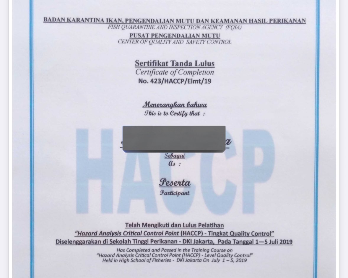 Evanescent_03's tweet image. A thread apa itu “GMP, SSOP dan HACCP &amp;amp; kenapa itu penting di Industri Pangan maupun yg behubungan dgn Pangan”.

kalo disini ada teman2 yg sbg QC/QA/Ahli gizi/Tekpang/K3 bisa menambah/koreksi silahkan

pict from Linkedin Grace gempita.
*sertifikat HACCP aku pribadi