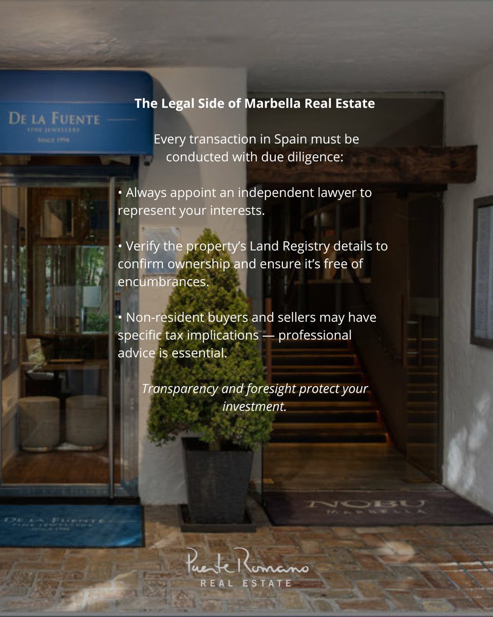 Buying or selling property in Marbella?

From legal insights to financial clarity, discover key information every buyer and seller should know about the Marbella real estate market — drawn from the expertise of Panorama Real Estate.

#PuenteRomanoRealEstate #MarbellaProperty