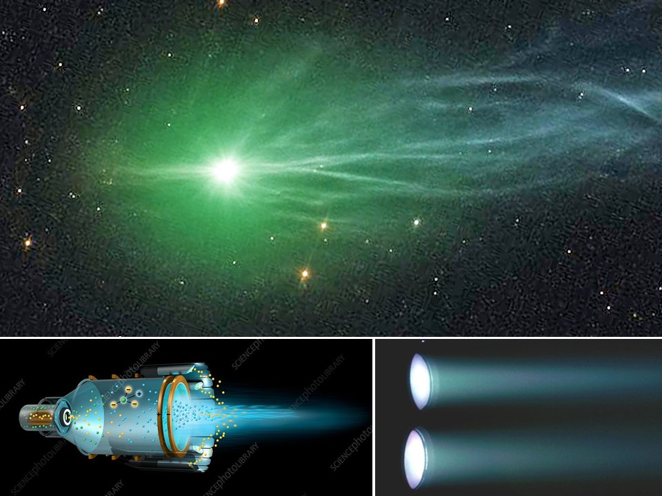 RedCollie1's tweet image. Avi Loeb pointed out today that 3I/ATLAS spins around its long axis once every 16 hours, yet the six &quot;jets&quot; or &quot;thrusters&quot; which are coming from its rear exhaust do not seem to be spinning at all. There are two possibilities here. 
Firstly, those six &quot;jets&quot; are all firing off…