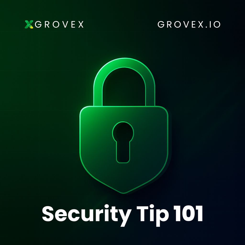GroveXchange's tweet image. Security tips 🔐
Phishing and impersonation are common. Don’t click suspicious links and avoid shortened URLs from unknown accounts.
 #Cryptocommunity #GroveX