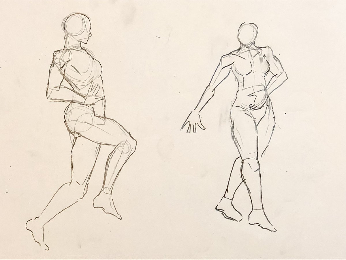 絵の練習2日目 5分間クロッキー #日々描く #イラスト練習中