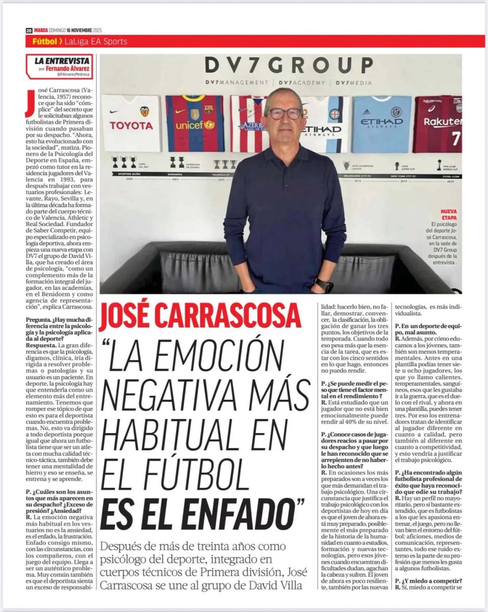 GarciaCuervo's tweet image. Uno de los desafíos en el fútbol es la gestión de la salud mental. Poder dotar a nuestros jugadores en @DV7Management de herramientas para crecer en el ámbito de la psicología con el mayor referente de sector como José Carrascosa, es un auténtico privilegio. #MentalHealthMatters