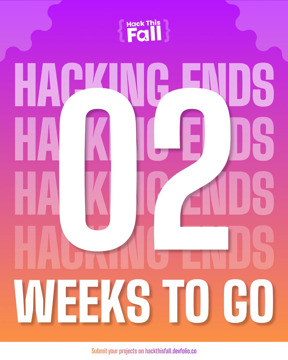 hackthisfall's tweet image. 2 Weeks Until Hacking Ends!⏱️

The clock’s ticking, the collaboration is heating up, and your hack deserves its moment. Don’t let the deadline beat you.

Submit → Win → Shine! ✨
🔗 hackthisfall.devfolio.co 🔗

#HackThisFall #5yo #HTFVirtual #BuildWithHTF