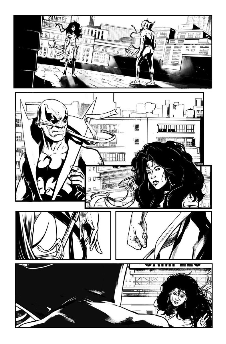 Danielofmaine's tweet image. Mexican standoff! 
#TheDefenders #samples #dannyrand #ironfist #Elektra