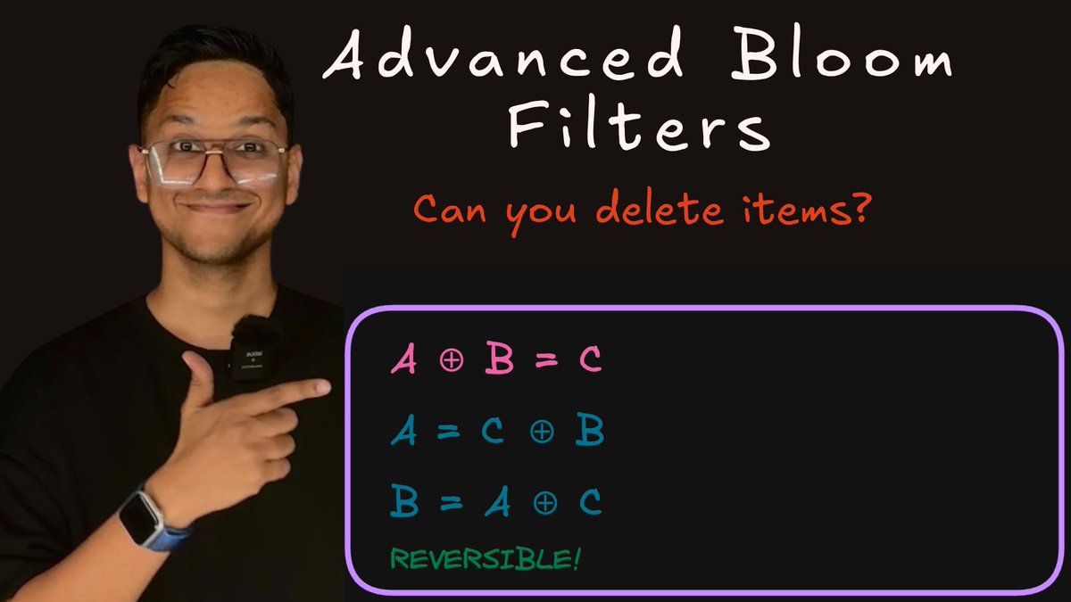 thegeeknarrator's tweet image. In ~20mins I will teach you all you need to learn about Advanced bloom filters..

Next video is out. 

Advanced Bloom Filters: Can you delete items?

youtu.be/ZdZZu0ob5Gg