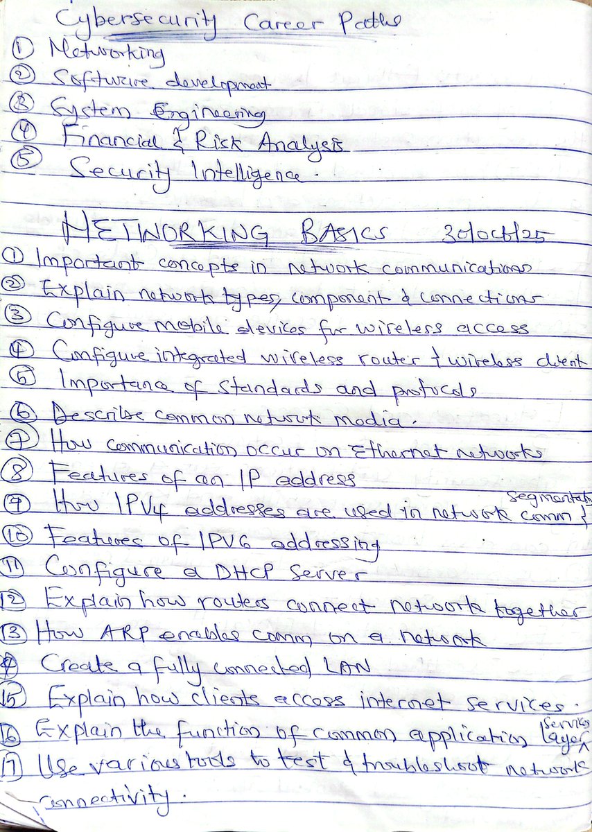 AdeolaBilkis's tweet image. There are different career paths in cybersecurity and these are Networking, Financial and risk analysis, system engineering as so on. @ireteeh  @Abby_amg 

#networkingprotocols #Networking