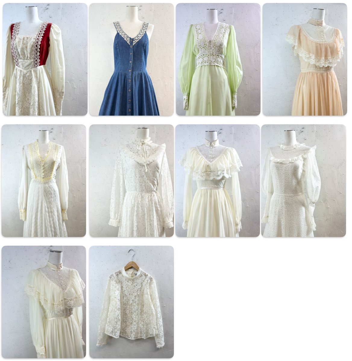 ビスクのボディ 白いレースドレスとスカート、ウィッグ【ビンテージ