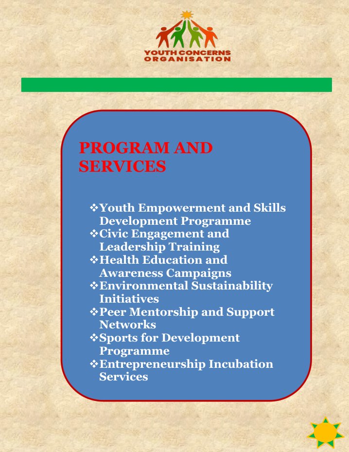 youthconcernsSS's tweet photo. Youth Concerns Organization (YCO) Programes and services in South Sudan.
#YCO #YouthEmpowerment #SouthSudan https://t.co/bOSbvVVfJS