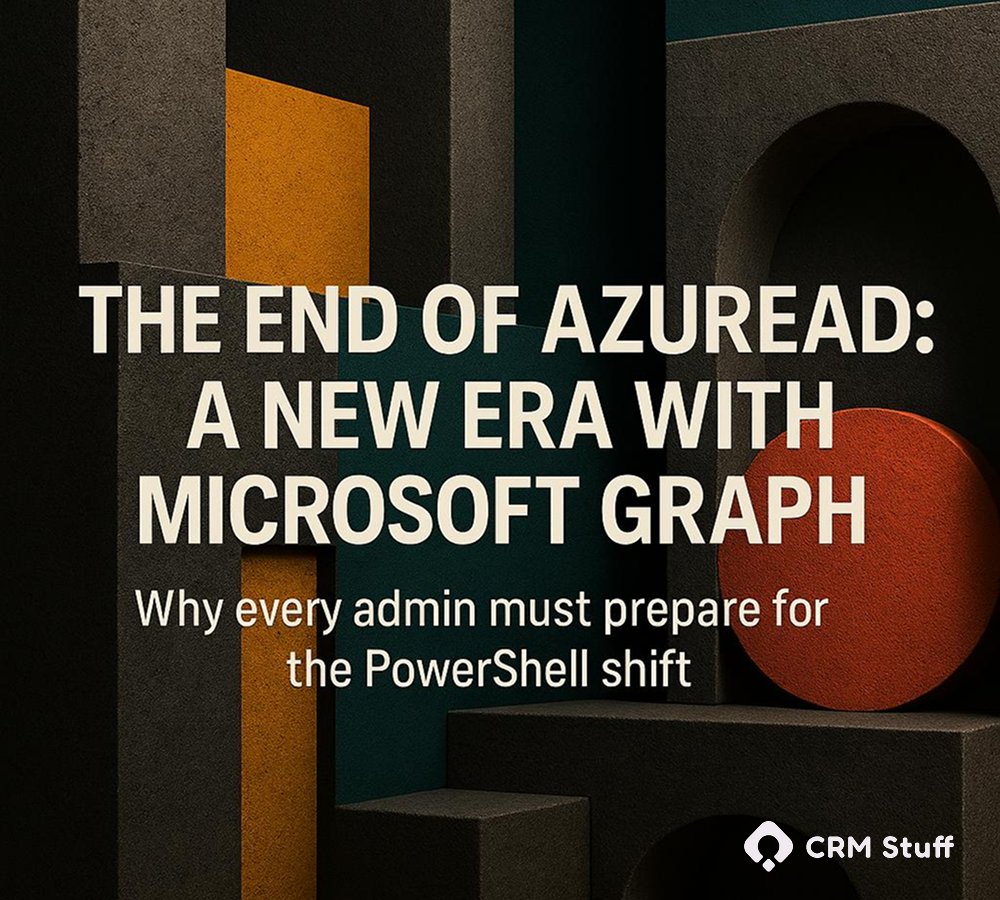 crmstuff's tweet image. The AzureAD era is officially over and Microsoft Graph PowerShell is now the new standard.
If you’re still using legacy modules, this breakdown will save you headaches later.
Full blog : crmstuff.com/end-of-azuread…

#AzureAD #MicrosoftGraph #PowerShell #MicrosoftEntra #CloudAdmin