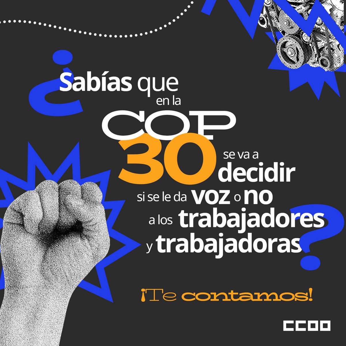 🌏‼️En la COP30 también se decide quién tiene voz en la Transición Justa.

¡Las personas trabajadoras no pueden quedar fuera!

#COP30

🧵👇