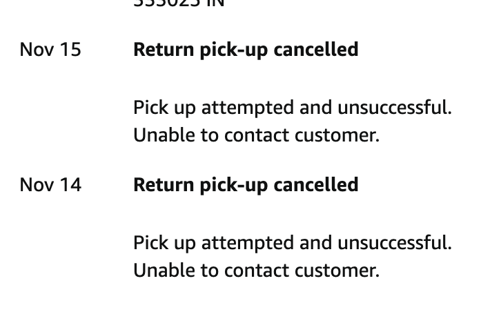 MittalNishant7's tweet photo. @delhivery @help_delhivery Your ground team at Malsisar (pin 331028) hub is marking the Amazon return pickup as cancelled citing reason below(when other orders are being delivered on the same address). 
This is the 4th time I requested Amazon to re-initiate the pickup. https://t.co/KvzUZYJ6NT