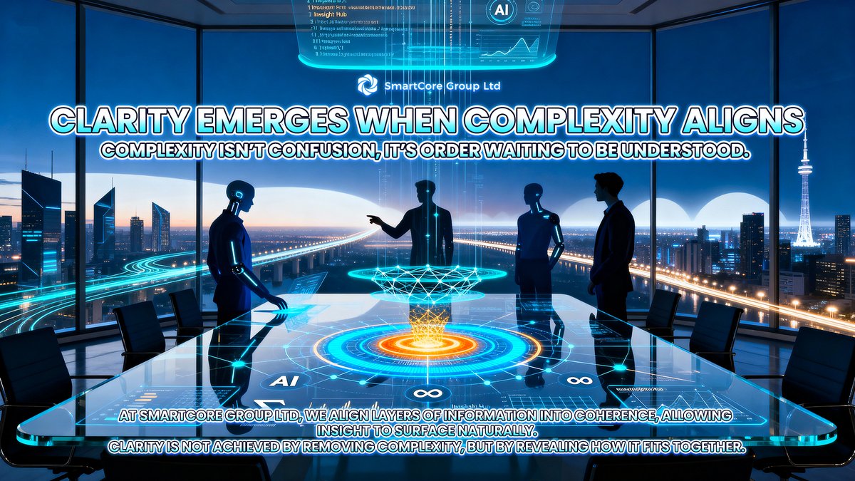 SmartCore_Group's tweet image. 💱 Clarity isn’t simplicity, it’s harmony within complexity.
🌐 At SCG, we align networks into insight, not noise.
🔍 Understanding brings structure to chaos.
🎯 Depth revealed is clarity earned.

#SmartCoreGroup #ComplexityAndClarity #DataInsight #SCG