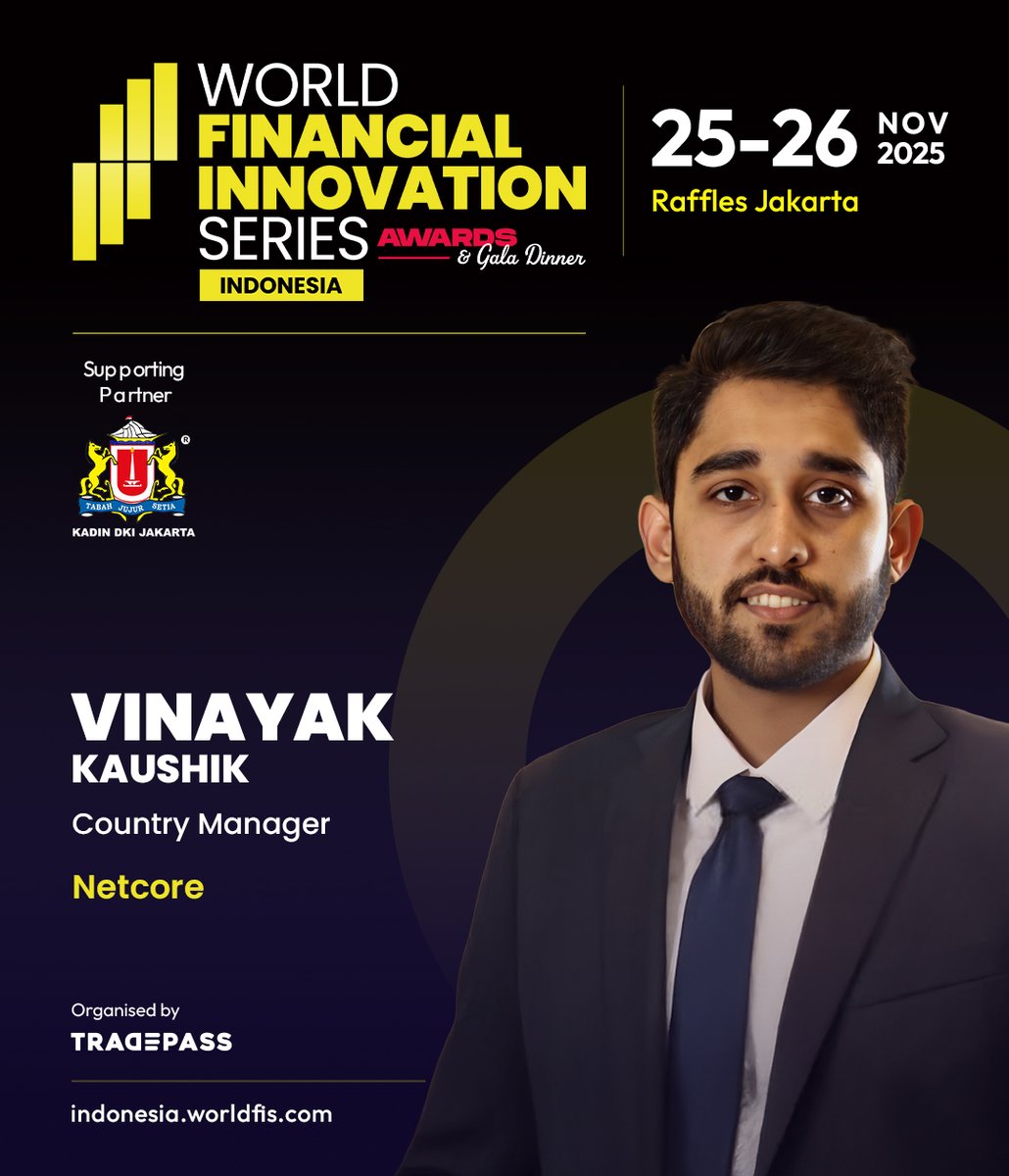 Tradepassglobal's tweet image. We’re delighted to have Vinayak Kaushik, Country Manager, Netcore, join as a speaker at WFIS Indonesia 2025!

#WFISIndonesia2025 #WFIS #Netcore #CustomerEngagement #AIMarketing #SpeakerAnnouncement