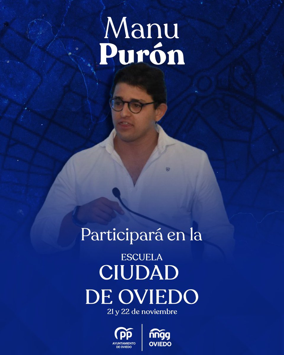 💙 ¡Manu Purón participará en la Escuela Nuevas Generaciones Ciudad de Oviedo!

👉 Inscríbete usando el siguiente enlace: forms.gle/z95JYfhY4nx5GC…