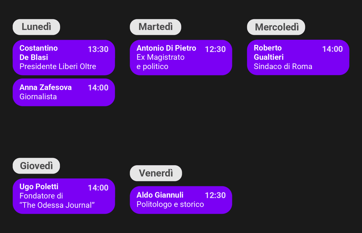 Continuiamo con le nostre trasmissioni, alla faccia dei violenti.