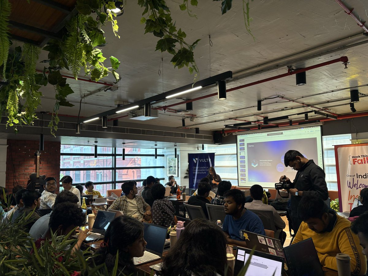 CancelSamya's tweet image. Wrapped up the workshop at the Hack This Fall – Kolkata Build Station!
Amazing learning, great people, and an inspiring builder vibe. 🚀
@hackthisfall @GitHubEducation @devfolio @siddharth_hacks 
#HackThisFall #BuildWithHTF