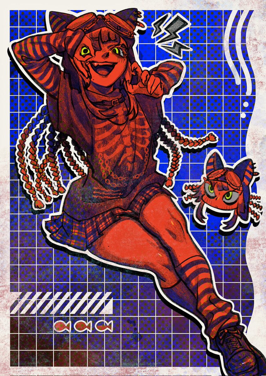 #三つ編み #oc #イラスト #illustration #赤 
🐾