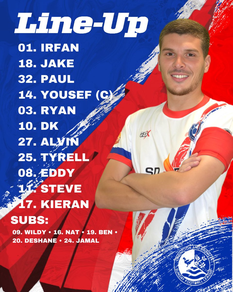 Your PSG line up for today vs <a href="/KenningwellFC/">Kenningwell United FC</a> in the <a href="/OBDSFL/">OBDSFL</a>

Good luck to the boys 💪🔵🔴

<a href="/sdfiresolutions/">SD Fire Solutions</a> <a href="/TheSurpriseInn/">The Surprise Inn</a> <a href="/SugarDesignz/">SugarDesignz</a>  
🅰️Team