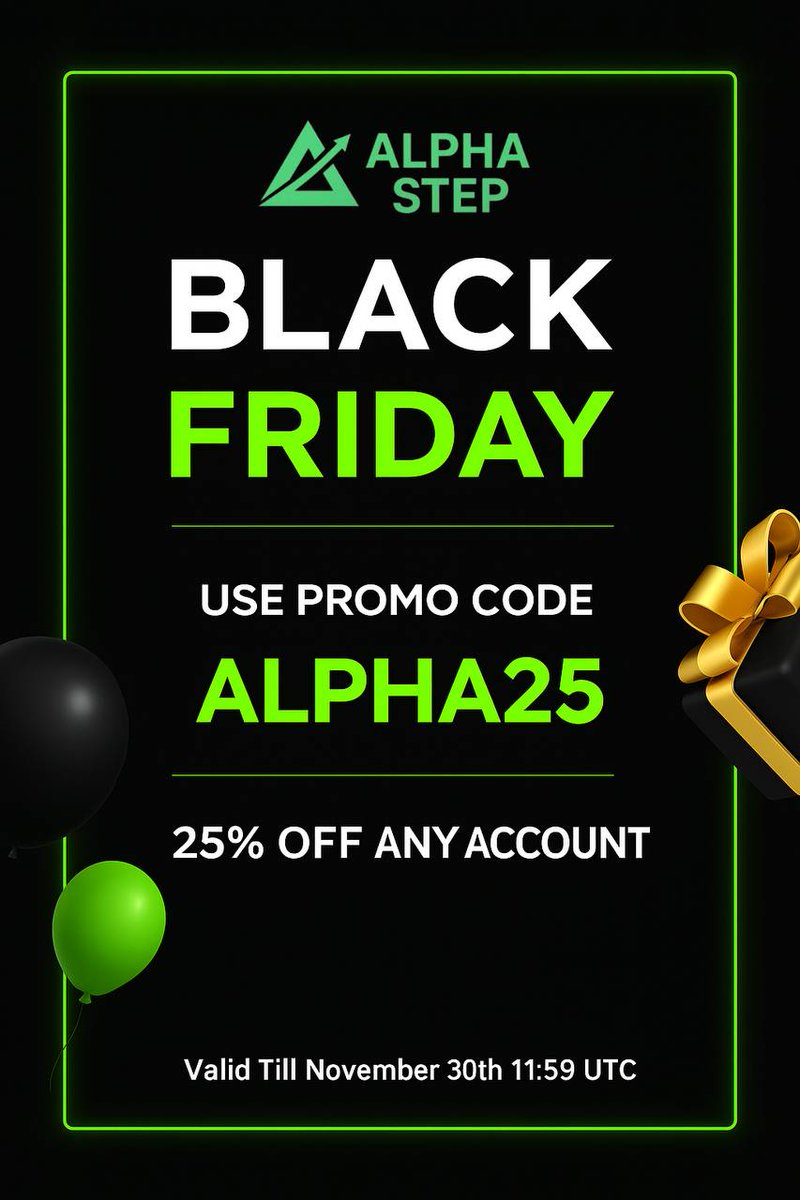 We don’t do discounts often, but when we do, it’s big.
25% OFF ALL ACCOUNTS – Code: ALPHA25
Only until November 30th.
Get funded for less.