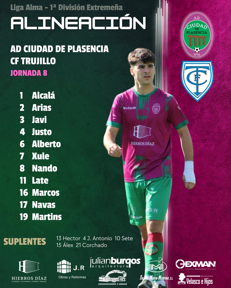 📝 𝗔𝗟𝗜𝗡𝗘𝗔𝗖𝗜𝗢́𝗡 🟣🟢

Nuestro once inicial ante el CF Trujillo

¡Vamos con todo!