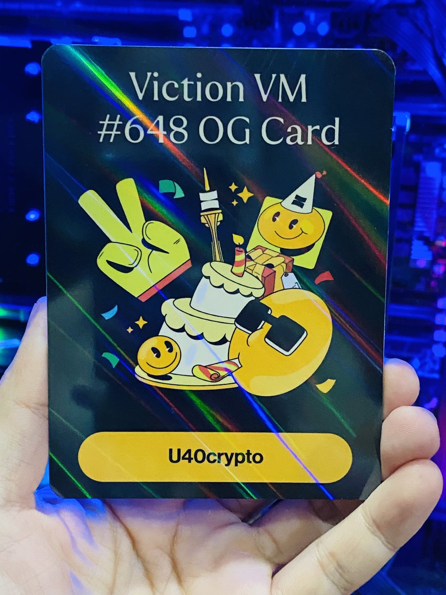 U40Crypto's tweet image. Got my VM #648 OG Card from @BuildOnViction today.
The card is dope, but what hits harder is the feeling of being remembered as an OG still building in the @VictionEco @VictionVN 
Not loud — just a quiet flex. ✌️🔥
Thank you so much.