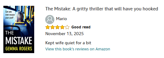 GemmaRogers79's tweet photo. These little gems are why I love reading reviews! #review #books #themistake https://t.co/MfATlB3SGL