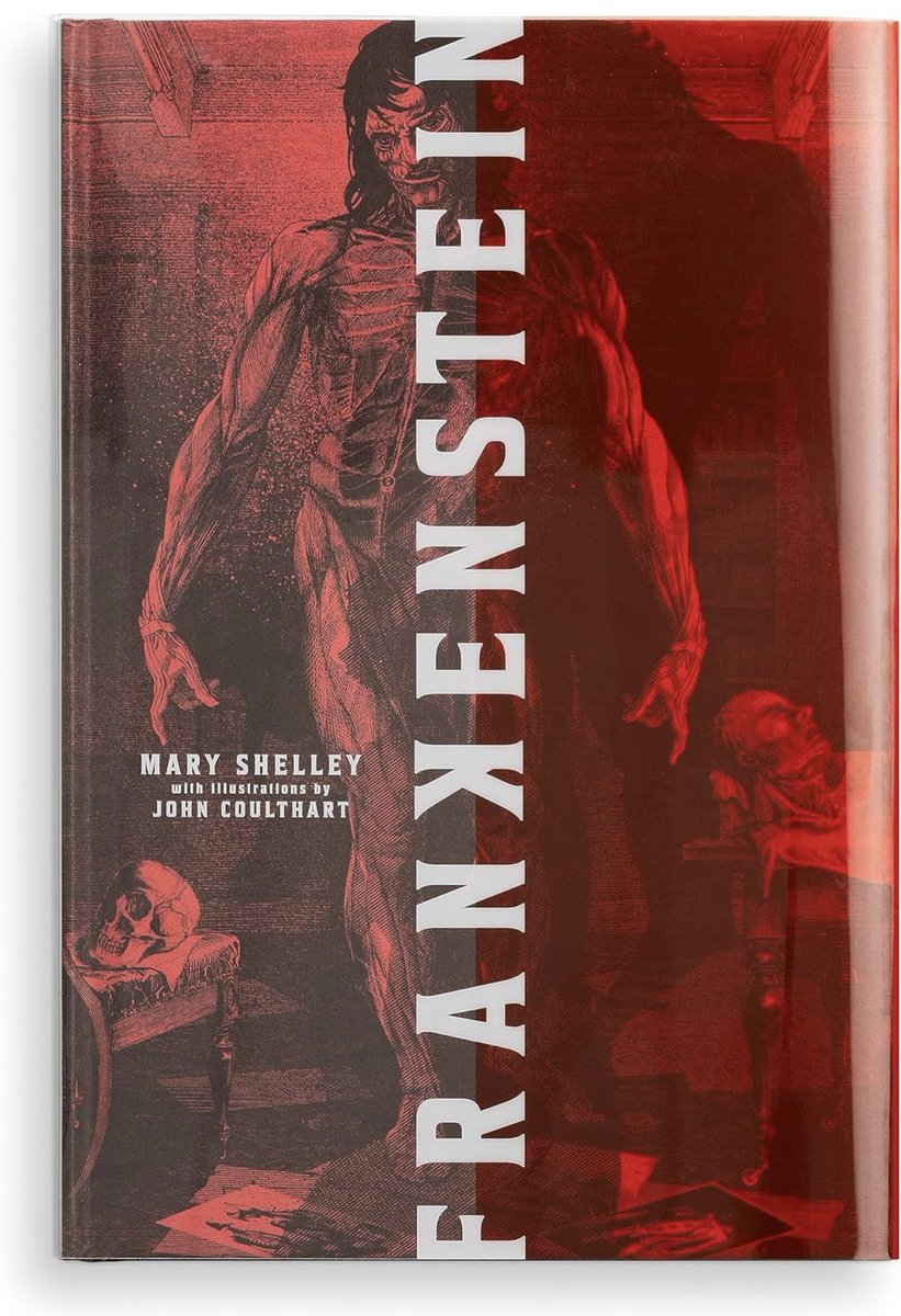 relinquishedrse's tweet image. I’ve never needed 2 copies of the same book..until I saw this edition of Frankenstein. It has a removable acetate cover, beautiful illustrations and gilded page edges. 
An absolute work of art ❤️