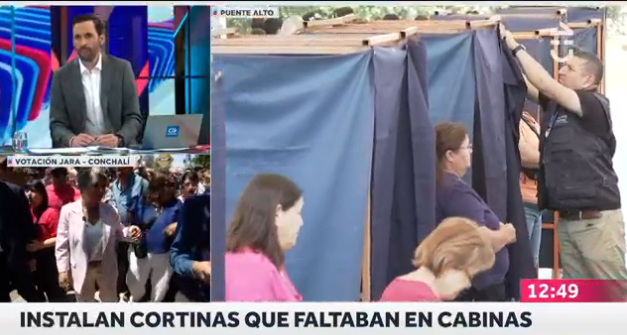 MolinaNow's tweet photo. #Elecciones2025 Instalan cortinas en caseta de votacion en Puente Alto https://t.co/7GEs2JWTvS