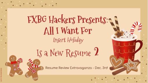 BSides_NoVA's tweet image. FXBG Hackers Association's Resume Review Extravaganza!
Wednesday, Dec 3 · 7:00 PM to 9:00 PM ET 
1419 Princess Anne St · Fredericksburg, VA 
(in-person only)

Full details here: meetup.com/fxbg-hackers/e…