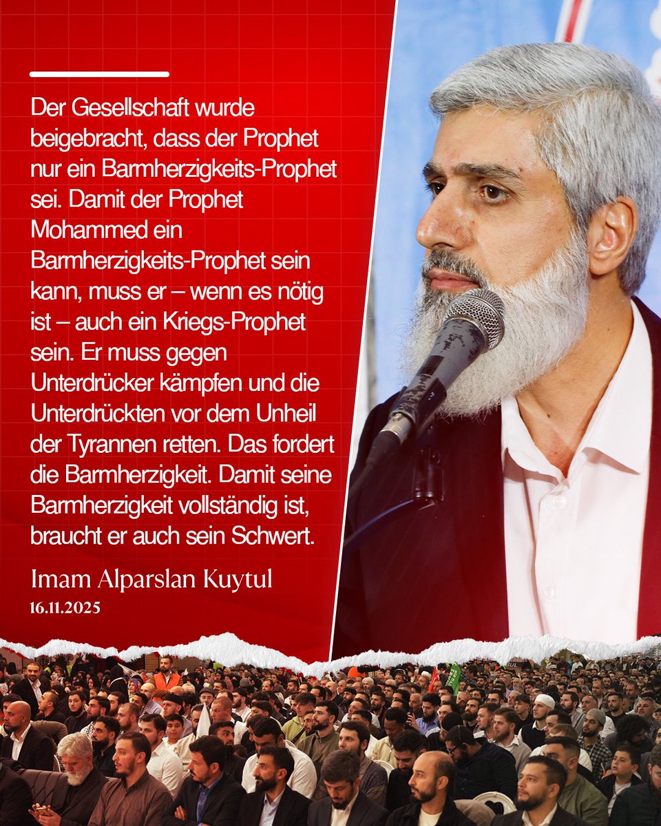 Alparslan_Deu's tweet image. Der Gesellschaft wurde beigebracht, dass der Prophet nur ein Barmherzigkeits-Prophet sei. Damit der Prophet Mohammed ein Barmherzigkeits-Prophet sein kann, muss er – wenn es nötig ist – auch ein Kriegs-Prophet sein. Er muss gegen Unterdrücker kämpfen und die Unterdrückten vor dem…