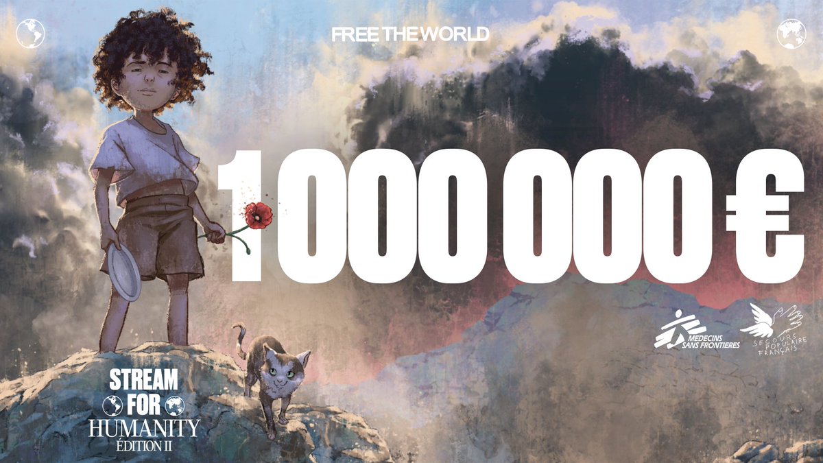 1 000 000 EUROS ! 

1 MILLION D’EUROS ! 

C’EST EXCEPTIONNEL, MERCI À VOUS ❤️🇵🇸🇨🇩🇸🇩🇳🇬🇫🇷